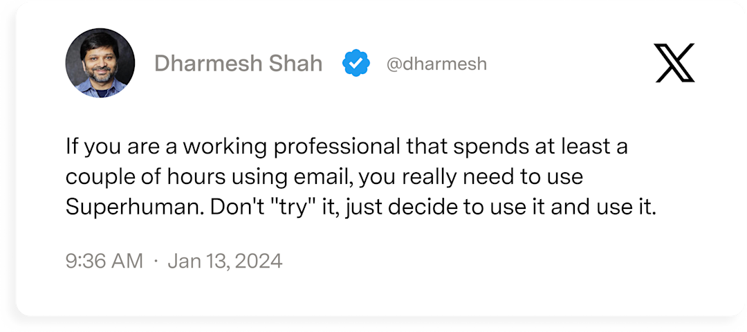 Dharmesh Shah _ Logamail AI _ X post