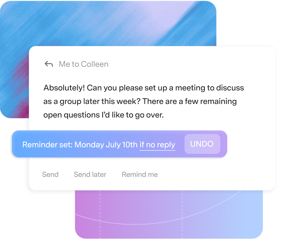 Logamail Mail setting a follow up reminder