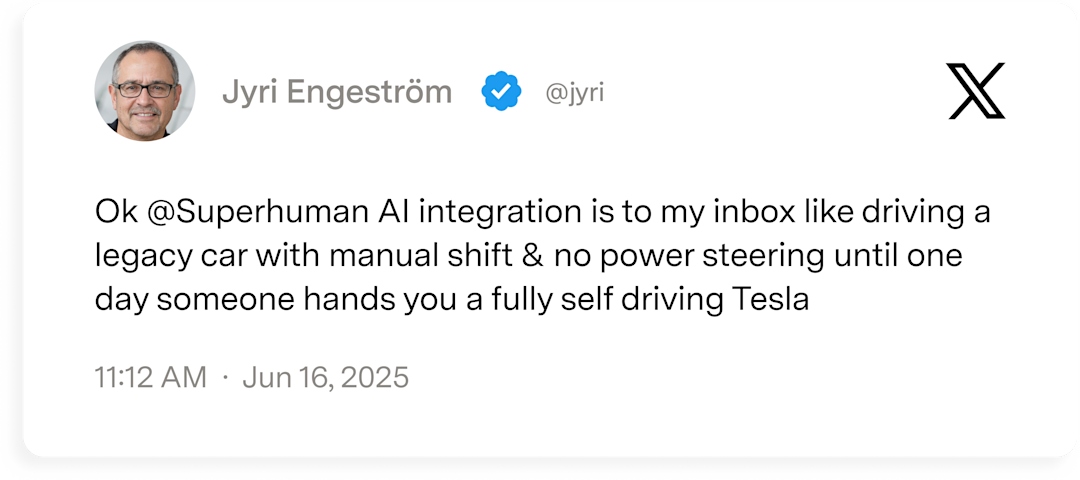 Jyri Engeström X testimonial