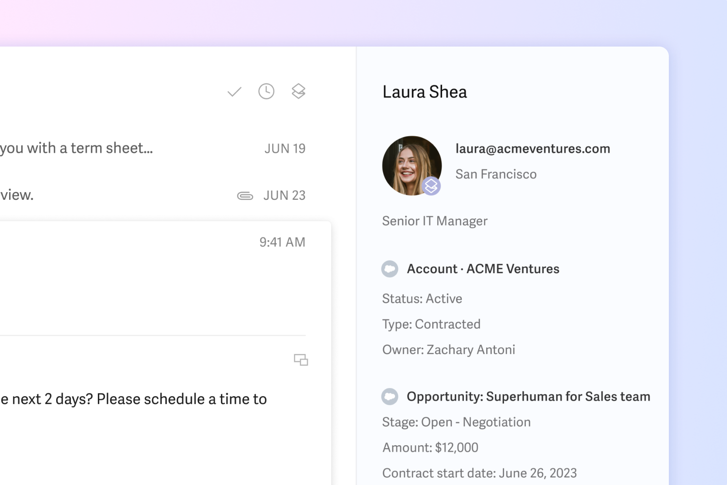 Logamail's Salesforce integration