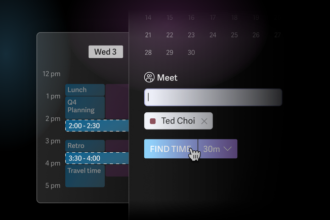 New in Logamail Mail: Find Time