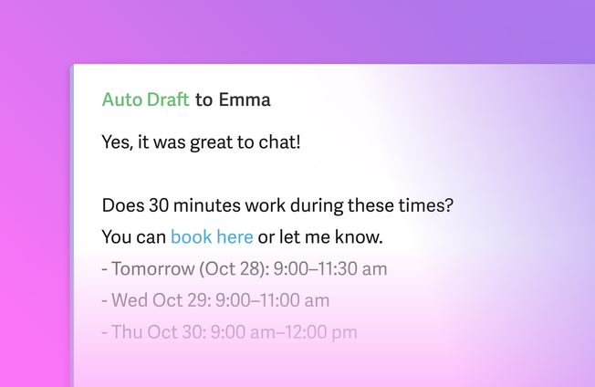 New in Logamail Mail: Auto Drafts for Scheduling